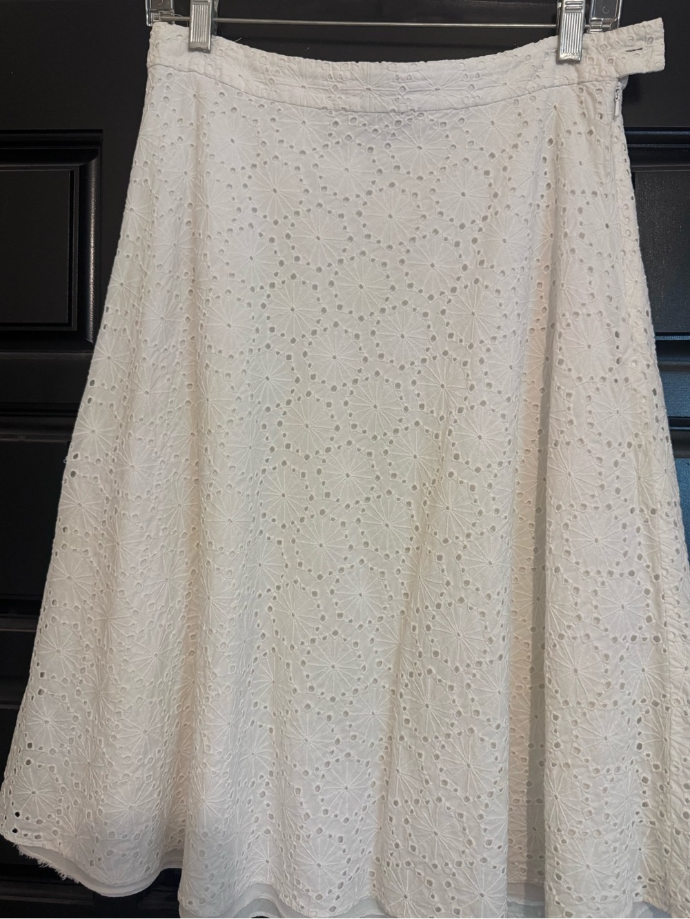 Banana Republic Cream Eyelet A-Line Skirt